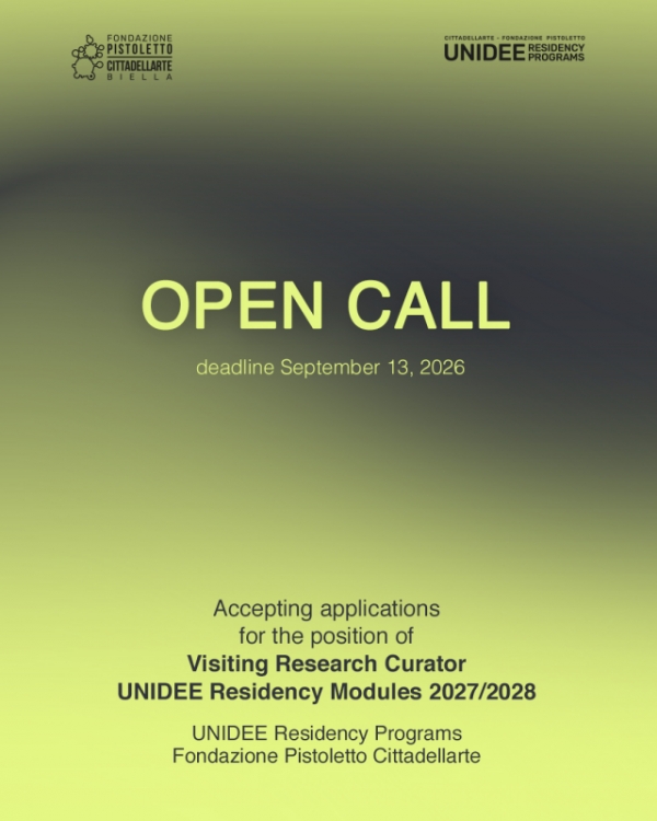 Open call for the Appointment of the Visiting Research Curator of UNIDEE Residency Programs 2027-28