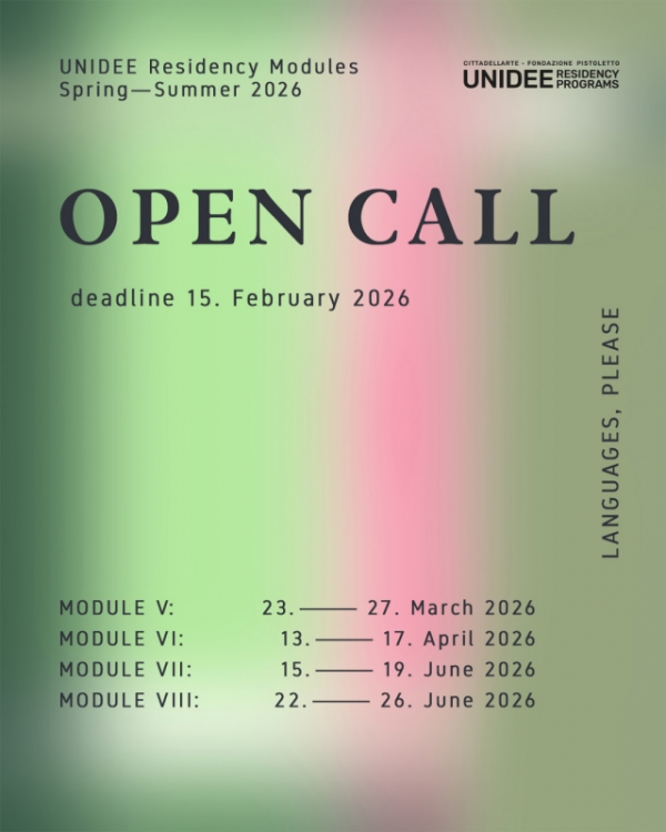OPEN CALL - UNIDEE Residency Modules: LANGUAGES, PLEASE / Spring-Summer Seasons 2026