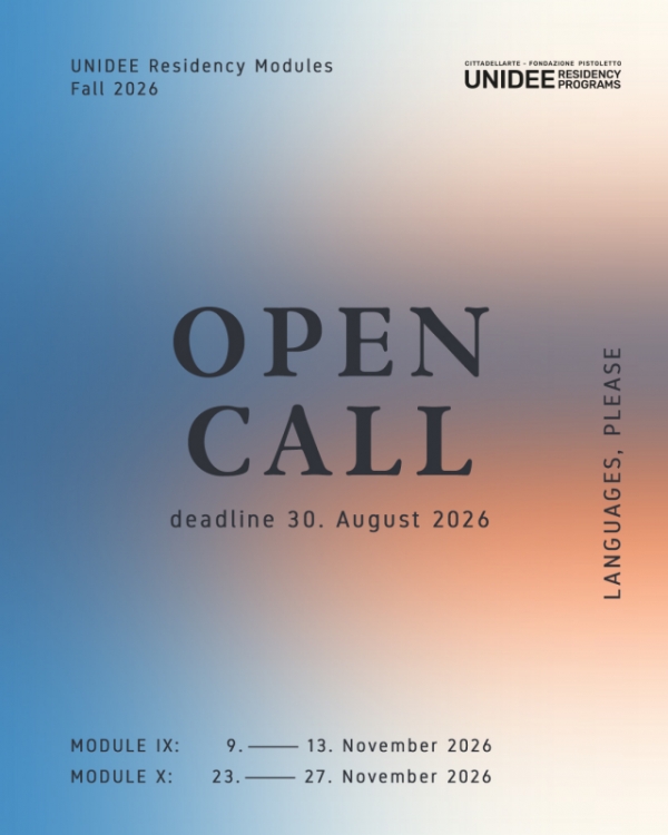 OPEN CALL – UNIDEE Residency Modules:  LANGUAGES, PLEASE / Fall Season 2026